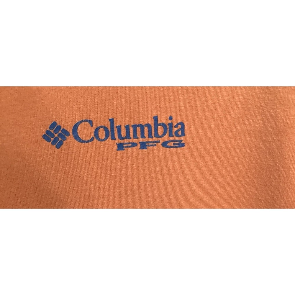 Columbia PFG Short Sleeve Graphic T Shirt Orange Size XL  Preowned Nice - Picture 3 of 11